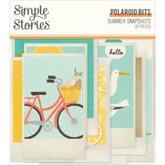 Summer Snapshots - Simple Stories - Bits & Pieces Die-Cuts 22/Pkg - Polaroid