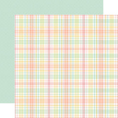 Here Comes Easter - Carta Bella - Double-Sided Cardstock 12"X12" - Pretty Plaid