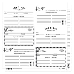 Fresh Picked 2 - PhotoPlay - Double-Sided Cardstock 12"X12" - Black/White Recipe Card