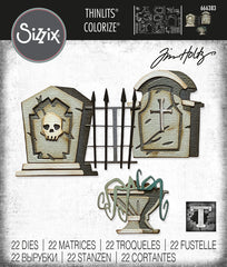 Sizzix - Thinlits Dies By Tim Holtz - Colorize - Graveyard (22pk) (5847)