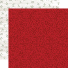 Christmas Time - Echo Park - Double-Sided Cardstock 12"X12" - Santa Swirl