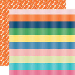 Happy Crafting - Carta Bella - Double-Sided Cardstock 12"X12" - Scrapbooking Stripes