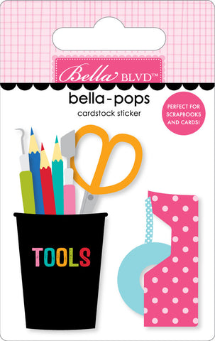 Let's Scrapbook - Bella Blvd - Bella-pops 3D Cardstock Sticker - Scrappy Tools