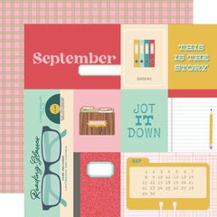 Noteworthy - Simple Stories - Double-Sided Cardstock 12"X12" - September