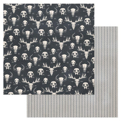 Cedar House - American Crafts - Double-Sided Cardstock 12"X12" - Skulls
