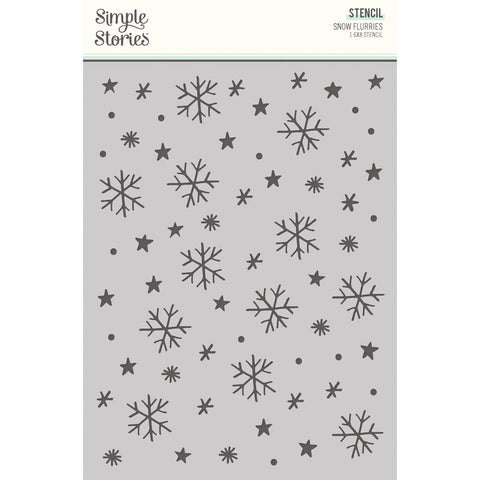 Winter Wonder - Simple Stories - Stencil 6"X8" - Snow Flurries