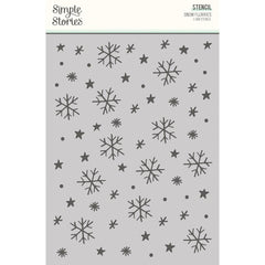 Winter Wonder - Simple Stories - Stencil 6"X8" - Snow Flurries
