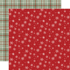 Christmas Time - Echo Park - Double-Sided Cardstock 12"X12" - Snowflakes Falling