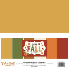 I Love Fall - Echo Park - Collection Kit 12"X12" - Solids