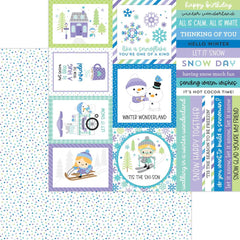 Snow Much Fun - Doodlebug - Double-Sided Cardstock 12"X12" - Spot Of Snow