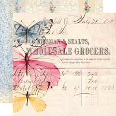 Simple Vintage Spring Garden - Simple Stories - 12"x12" Double-sided Patterned Paper - Spread Your Wings