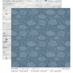 Great Escape - Cocoa Vanilla Studios - 12"x12" Double-sided Patterned Paper - Starry Night