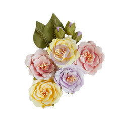 In Full Bloom - Prima Marketing - Paper Flowers 12/Pkg - Sunday Afternoon (8617)