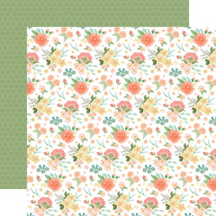 Here Comes Spring - Carta Bella - Double-Sided Cardstock 12"X12" - Sunny Floral