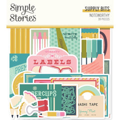 Noteworthy - Simple Stories - Bits & Pieces Die-Cuts 39/Pkg - Supply