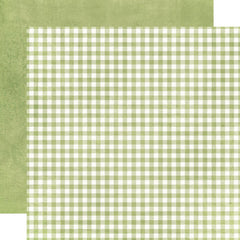 Simple Vintage Spring Garden - Simple Stories - 12"x12" Double-sided Patterned Paper - Sweet Pea Gingham