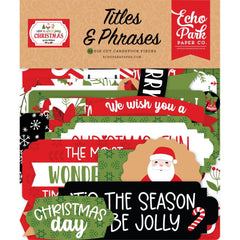Have A Holly Jolly Christmas - Echo Park - Cardstock Ephemera - Titles & Phrases