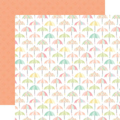 Here Comes Spring - Carta Bella - Double-Sided Cardstock 12"X12" - Umbrella Days