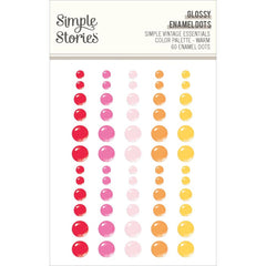 Simple Vintage Essentials Color Palette - Simple Stories - Enamel Dots - Warm (0087)