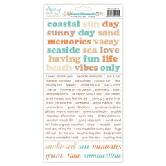 Coastal Memories - Mintay Papers - 6X12 Paper Stickers - Words (0515)