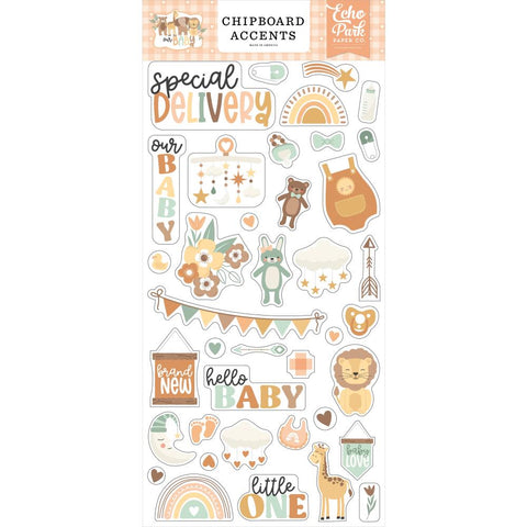 Our Baby - Echo Park - Chipboard 6"X13" - Accents