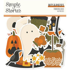 FaBOOlous - Simple Stories - Bits & Pieces Die-Cuts 46/Pkg