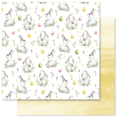 Spring Bunnies  - Paper Rose - 12"x12" Patterned Paper - Paper B