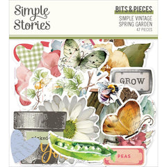 Simple Vintage Spring Garden - Simple Stories - Bits & Pieces Die-Cuts 47/Pkg