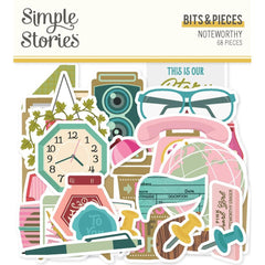 Noteworthy - Simple Stories - Bits & Pieces Die-Cuts 68/Pkg