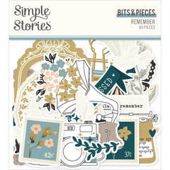 Remember - Simple Stories - Bits & Pieces Die-Cuts 60/Pkg