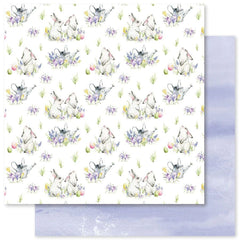 Spring Bunnies  - Paper Rose - 12"x12" Patterned Paper - Paper C