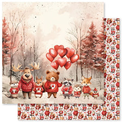 Animal Love - Paper Rose - 12"x12" Double-sided Patterned Paper - Paper C
