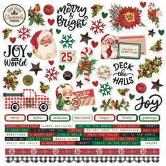 Simple Vintage Dear Santa - Simple Stories - Cardstock Stickers 12"X12" - Combo