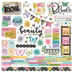 Simple Vintage Life In Bloom 2.0  - Simple Stories - Cardstock Stickers 12"X12" - Combo