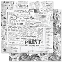 Fine Print - Paper Rose - 12"x12" Patterned Paper - Paper D
