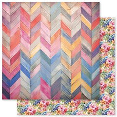 Rainbow Garden - Paper Rose - 12"X12" Double-sided Patterned Paper - Paper D