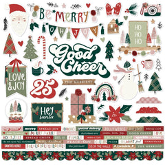 Boho Christmas - Simple Stories - Cardstock Stickers 12"X12" - Combo