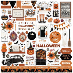 Halloween (2023) - Carta Bella - Cardstock Stickers 12"X12" - Elements