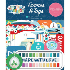 Happy Crafting - Carta Bella - Cardstock Ephemera 33/Pkg - Frames & Tags
