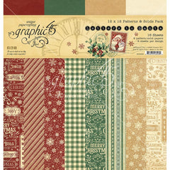 Letters To Santa - Graphic 45 - Collection Pack 12"x12" - Patterns & Solids