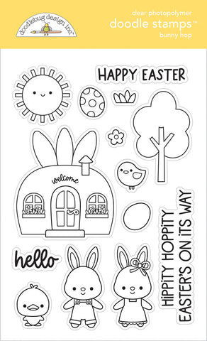 Bunny Hop - Doodlebug - Stamp Set - Bunny Hop (4476)