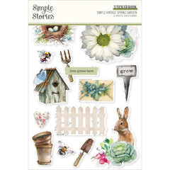Simple Vintage Spring Garden - Simple Stories - Sticker Book 12/Sheets