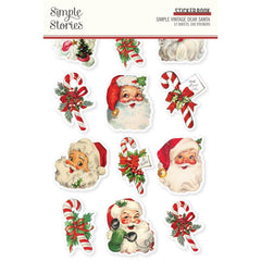 Simple Vintage Dear Santa - Simple Stories - Sticker Book 12/Sheets