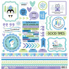 Snow Much Fun - Doodlebug - Cardstock Stickers 12"X12" - This & That (3769)