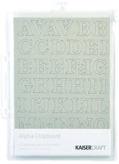 Kaisercraft - Chipboard Alphabet .875" 3/Sheets #1 - Uppercase, Lowercase & Numbers (CB107)