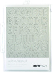 Kaisercraft - Chipboard Alphabet .875" 3/Sheets #3 - Uppercase, Lowercase & Numbers (CB109)