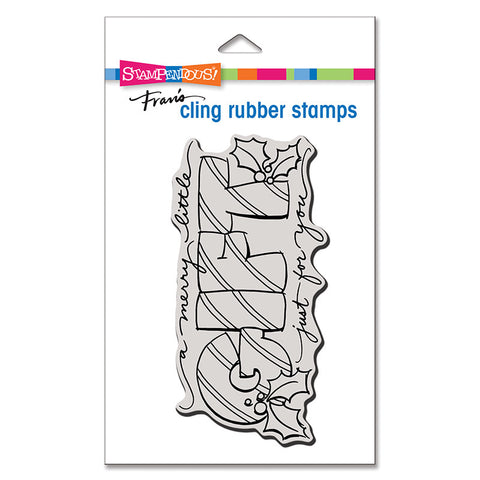 Stampendous - Cling Mini Slim Stamp - Merry Gift (3.75" X 5.75") (5624)