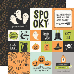 Spooky Nights - Simple Stories - Double-Sided Cardstock 12"X12" - 2"X2" & 4"X4" Elements