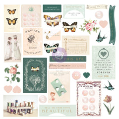 My Sweet By Frank Garcia - Prima Marketing - Cardstock Ephemera 33/Pkg Shapes, Tags, Words, Foiled Accents
