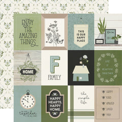 The Simple Life - Simple Stories - Double-Sided Cardstock 12"X12" - 3"X4" Elements